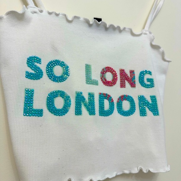 Taylor Swift “so long London” hand bejeweled top - Picture 2 of 4